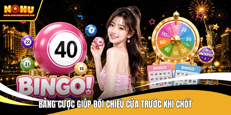 Bảng cược giúp đối chiếu cửa trước khi chốt